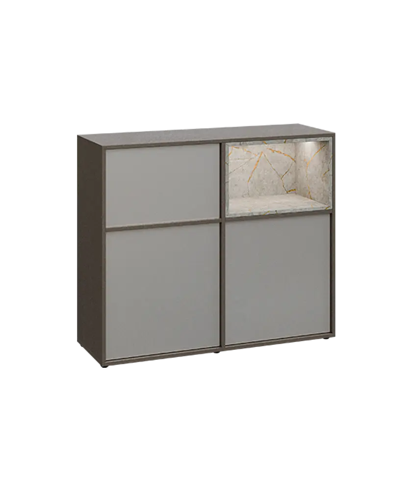 ERE D1241 P dolní modul, 2-dveřová/nika, 1000x1200x400, pravý, metalická